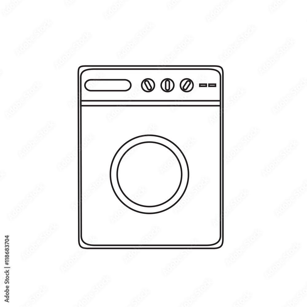 washing machine icon outline