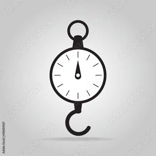 Weight scale icon, symbol illustration