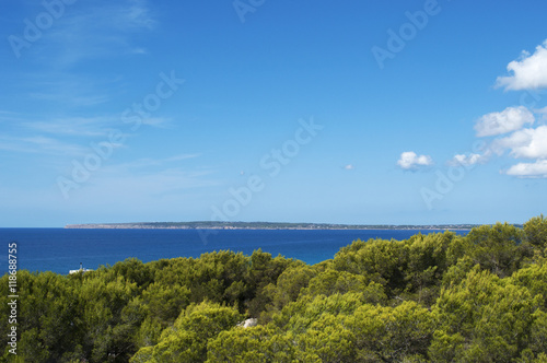 Fomentera, Isole Baleari: la macchia mediterranea e panorami dell'isola il 2 settembre 2010