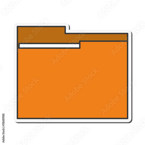 file folder document planner office icon. Flat and Isolated design. Vector illustration