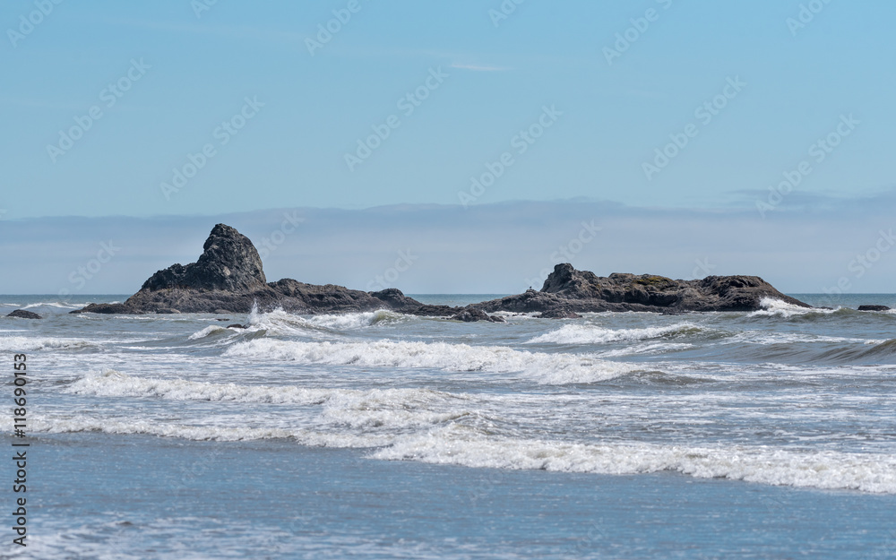 Rocks and Waves at Ruby Beach in Olympic National Park Rocks and Waves at Ruby Beach in Olympic National Park