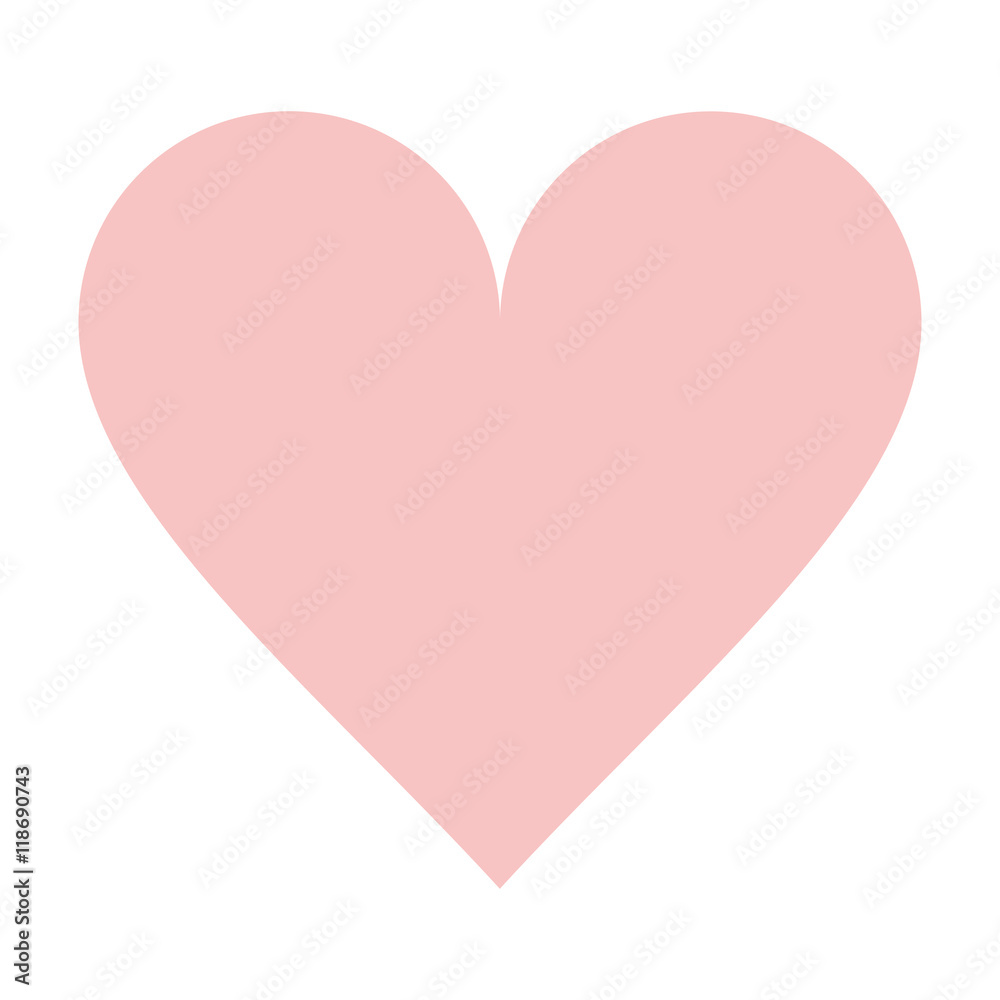 heart rose shape love romantic icon. Flat and Isolated design. Vector illustration