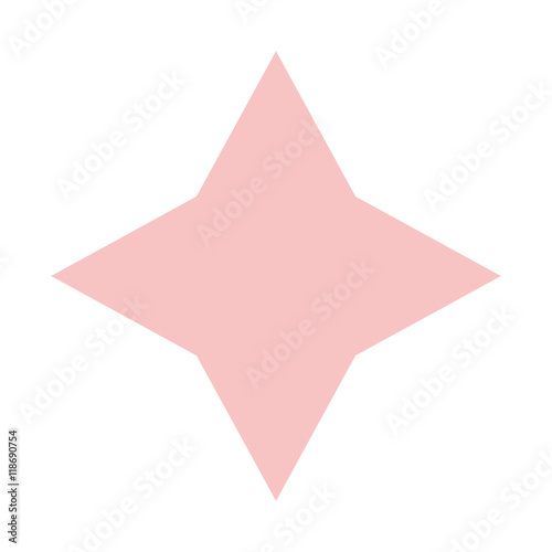 diamond rose point shape icon. Flat and Isolated design. Vector illustration