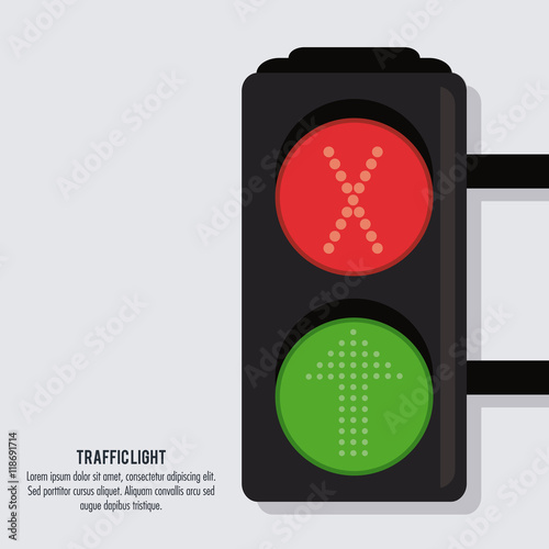 semaphore trafficlight sign warning road street icon. Colorful and isolated design. Vector illustration