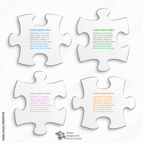 White jigsaw puzzle #Vector Graphic