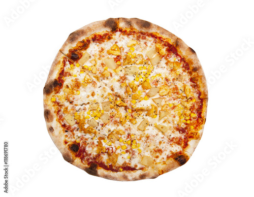 Pizza isolated on the white background