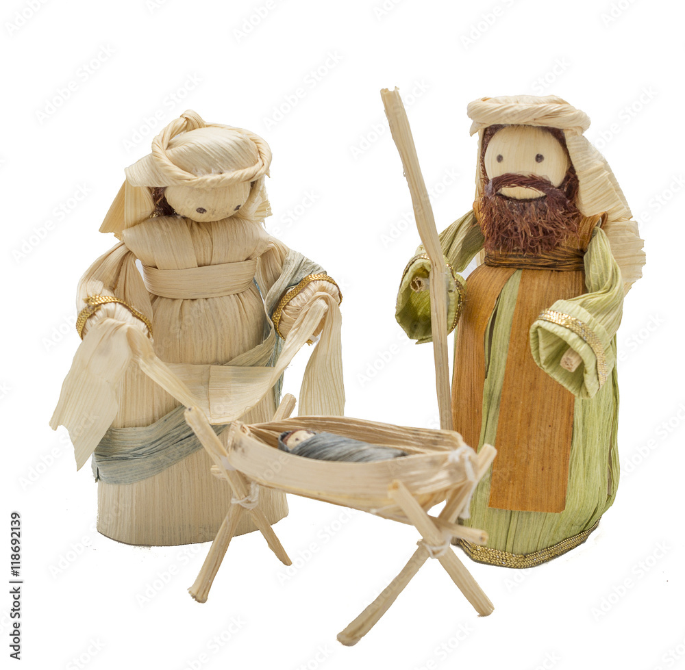 corn husk nativity scene Stock Photo | Adobe Stock
