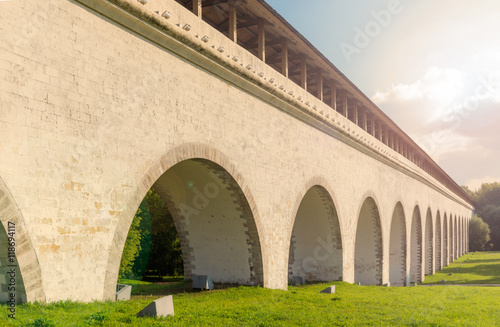 Rostokino Aqueduct with sunflare effect photo