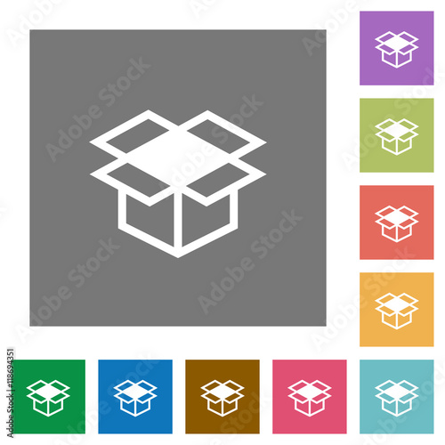 Tapety artystyczne Open box square flat icons