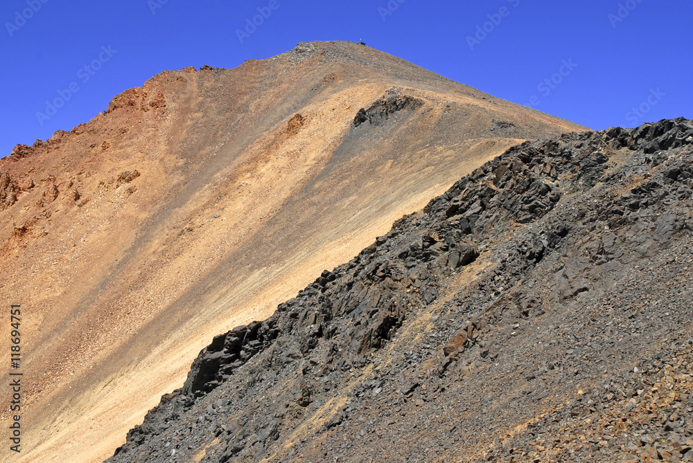 White Mountain Peak, California 14er on the Nevada border in the White Mountain Range, opposite the Sierra Nevada Mountains