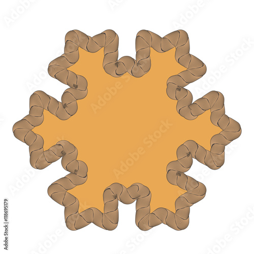 Rope Creative Ornamental Frame Isolated on White Background