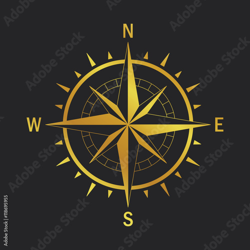very gold compass