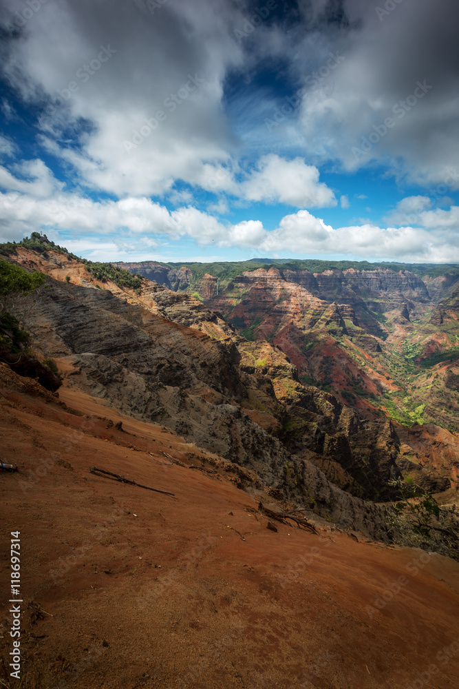 Waimea Canyon on the island of Kauai, Hawaii