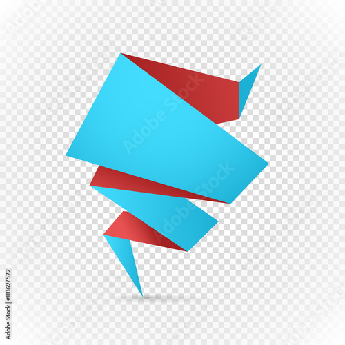 Free Download Color polygonal origami banner on transparent. Place your conten - GFXLoad