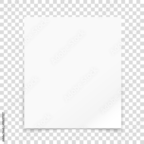 Vector paper frame isolated on transparent background. Vector il