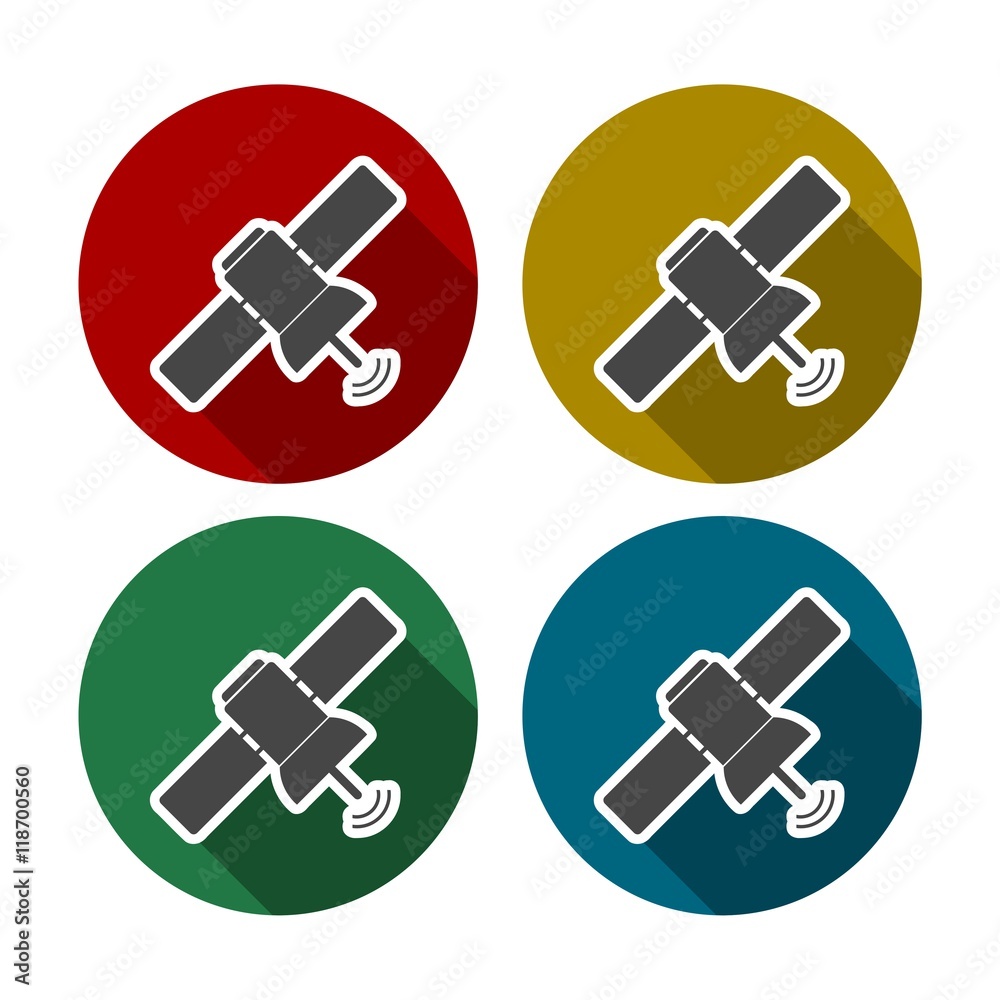 Satellite. Single icon. Vector illustration. Satellite. Single icon. Vector illustration.