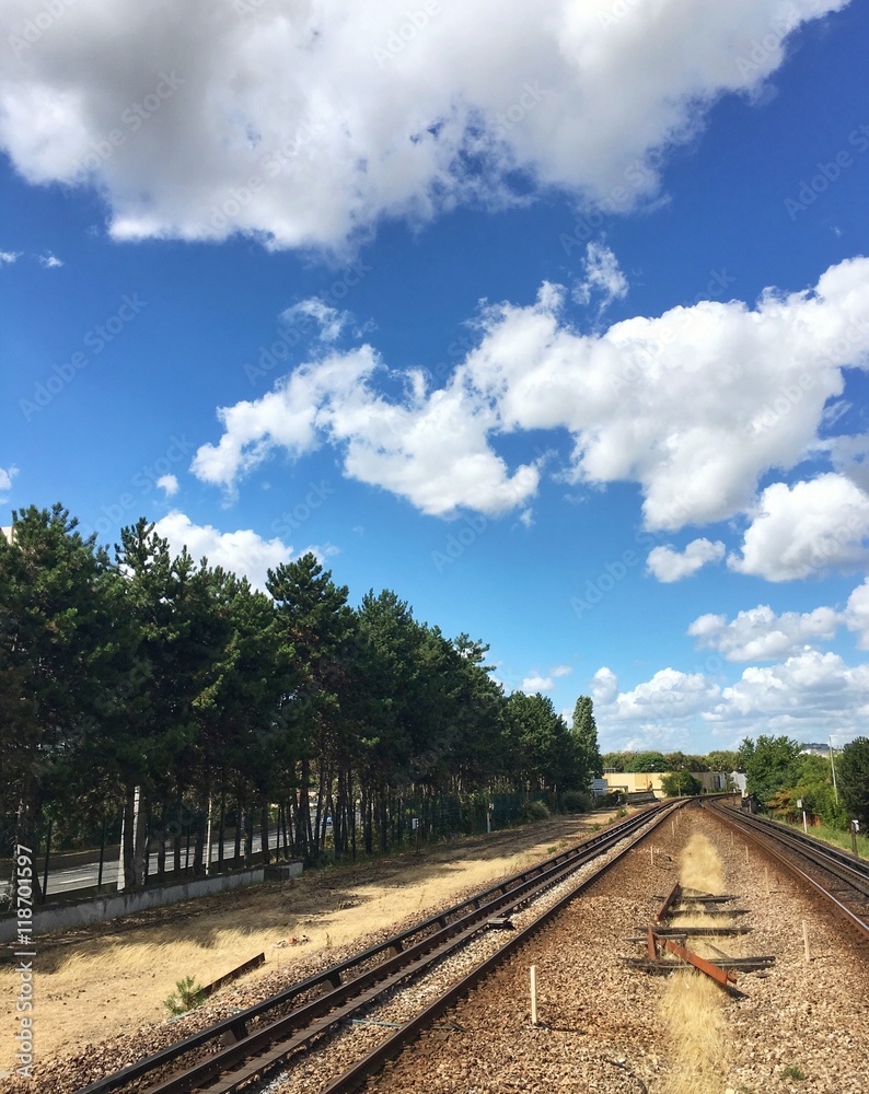 Fototapeta premium view of the metro train station