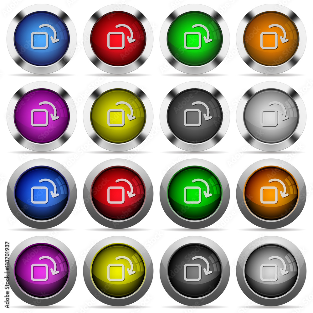 Rotate element glossy button set Rotate element glossy button set