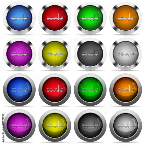 Radio tuner glossy button set