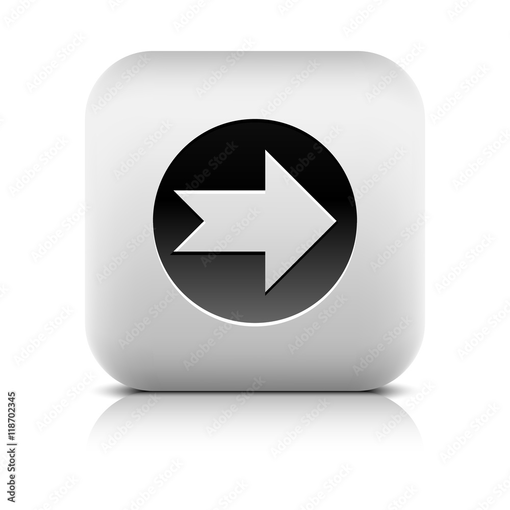 Icon with arrow sign in black circle Icon with arrow sign in black circle