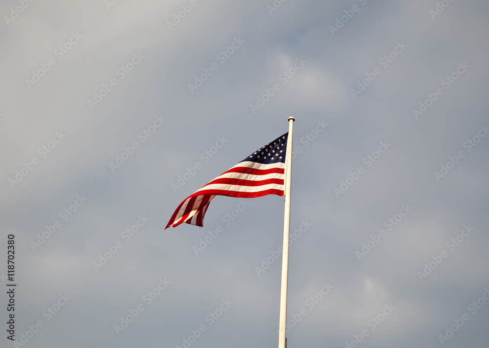 US American flag waving 