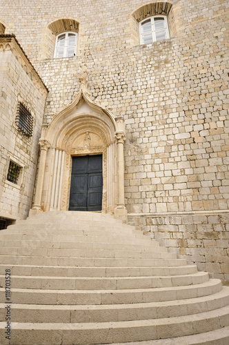 Entrance of Dominican Monastery. Dubrovnik. Croatia.