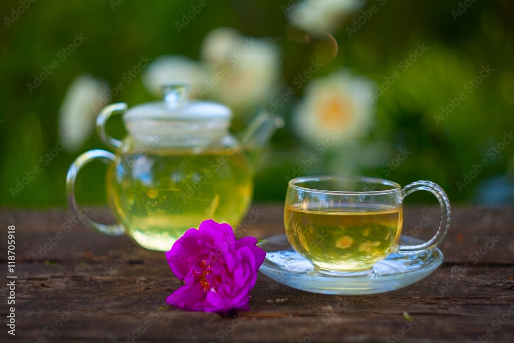 green tea in beautiful cup green tea in beautiful cup