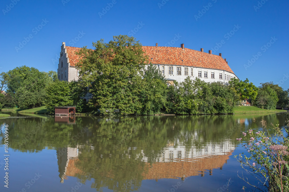 Steinfurt castle with reflection in the water