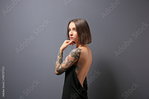 Beautiful young woman with ...