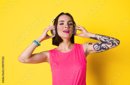 Beautiful young woman with ...