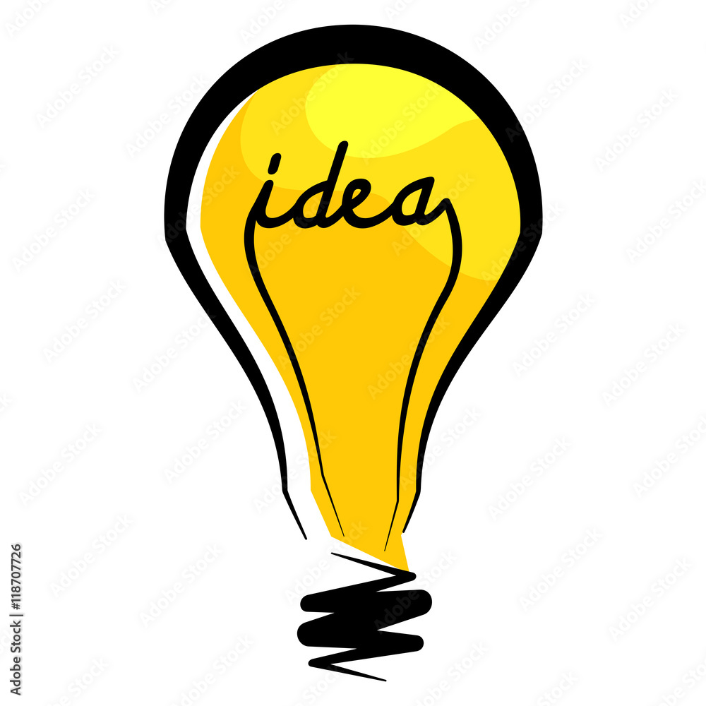 Żarówka - pomysł - idea - obrazy, fototapety, plakaty 