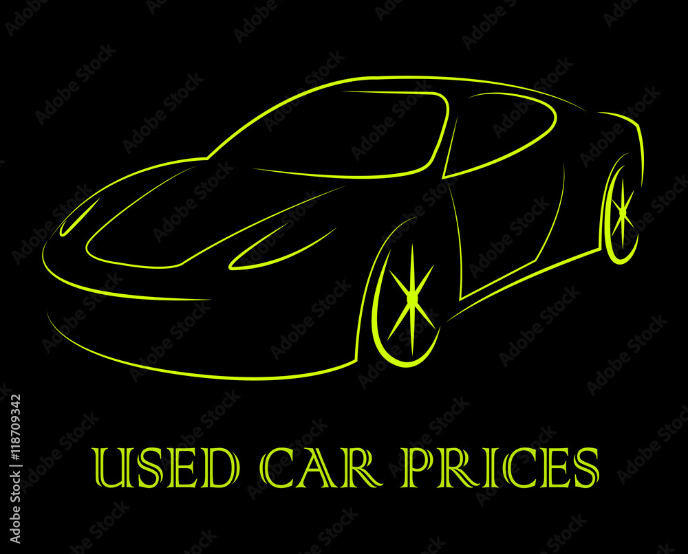 Used Car Prices Second Hand Auto Values Illustration | Adobe Stock
