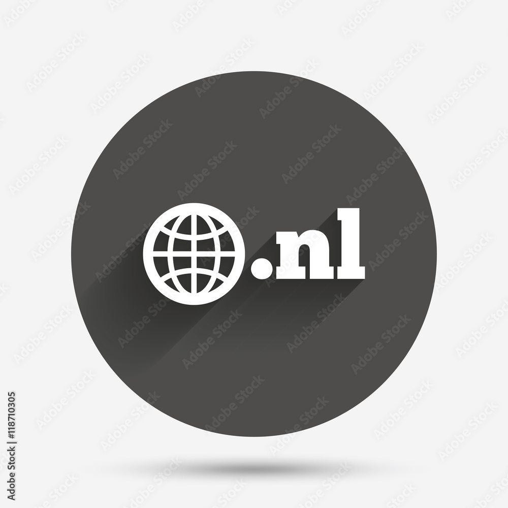Domain NL sign icon. Top-level internet domain Domain NL sign icon. Top-level internet domain