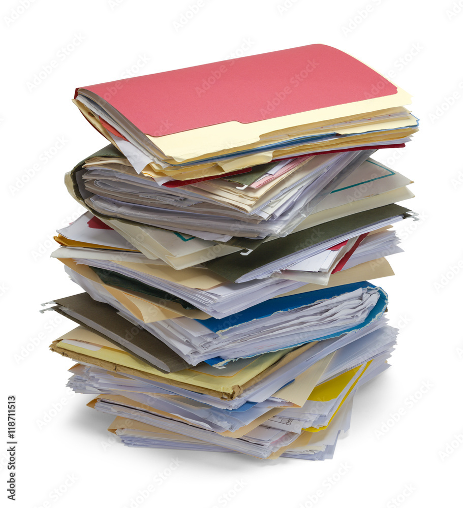 Messy Stack Of Files Messy Stack Of Files