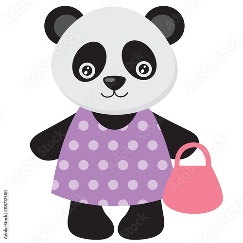 Fototapeta Naklejka Na Ścianę i Meble -  Cute panda vector illustration
