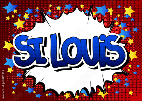 St. Louis - Comic book style word.