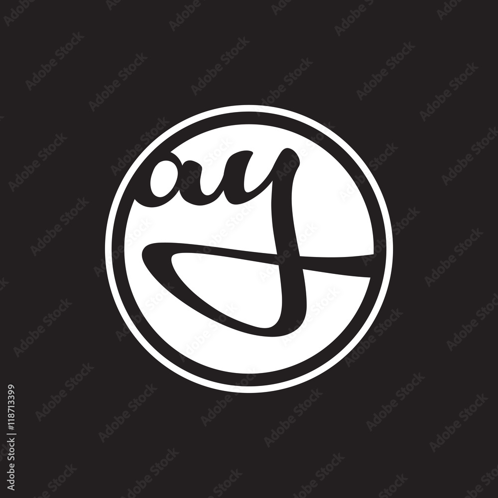 initial letter logo circle with ring white color initial letter logo circle with ring white color