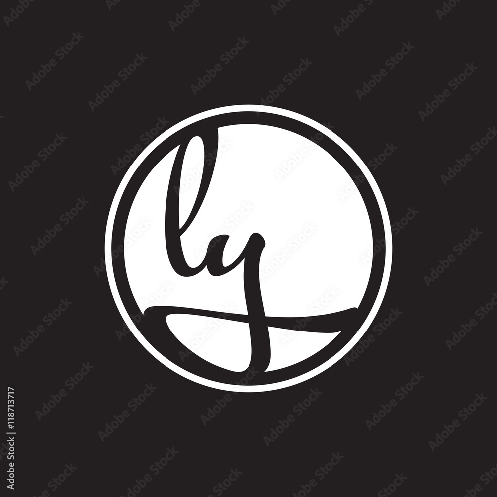 initial letter logo circle with ring white color initial letter logo circle with ring white color