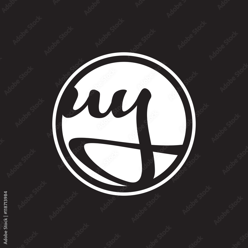 initial letter logo circle with ring white color initial letter logo circle with ring white color