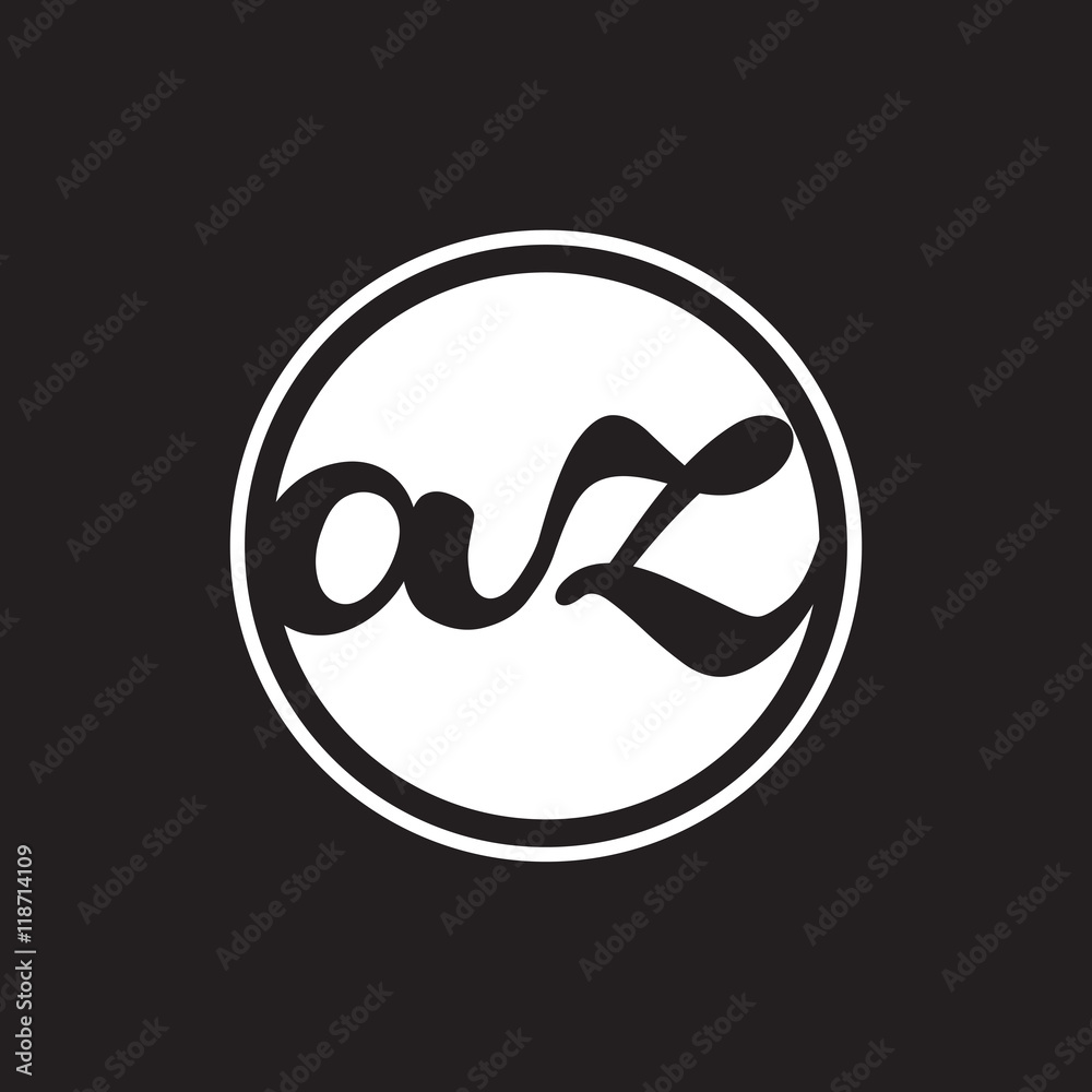 initial letter logo circle with ring white color initial letter logo circle with ring white color