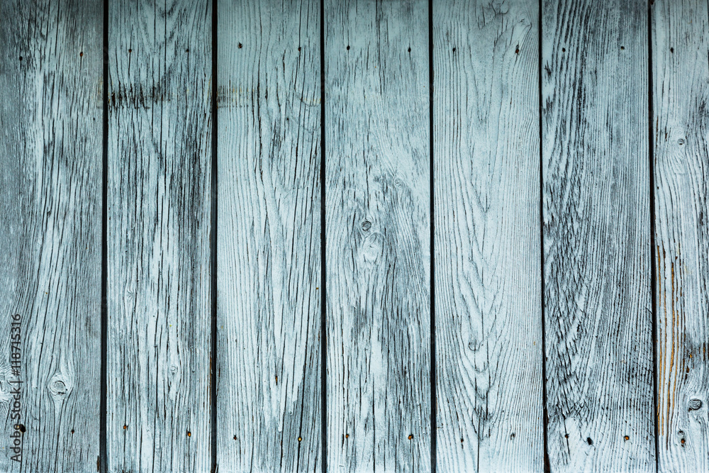 Naklejka premium Rostrum made of wooden planks