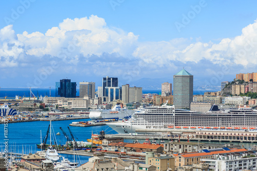 Genoa port sea view with yachts © Sergey Yarochkin