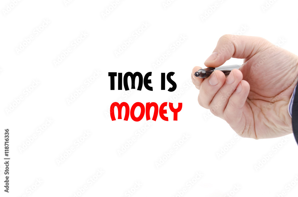 Time is money text concept Time is money text concept
