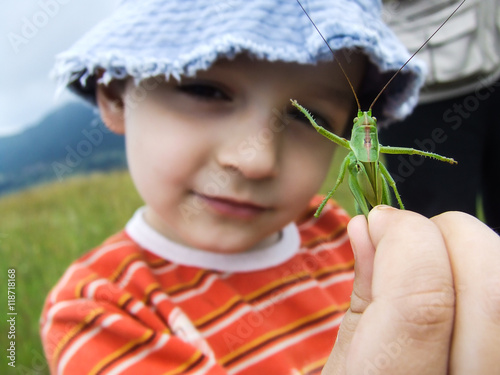 Boy with the grasshopper