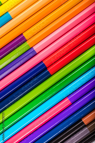 colored pencils close-up