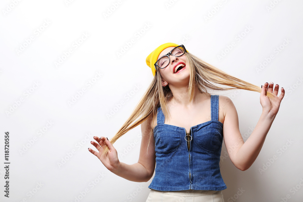 Portrait of a beautiful hipster girl Portrait of a beautiful hipster girl
