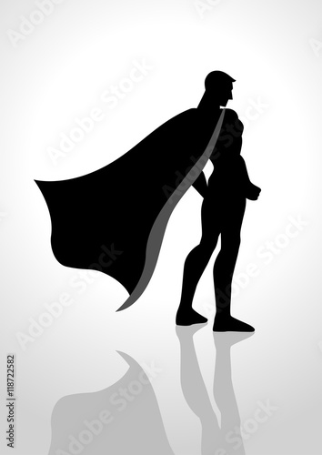 Superhero from back view