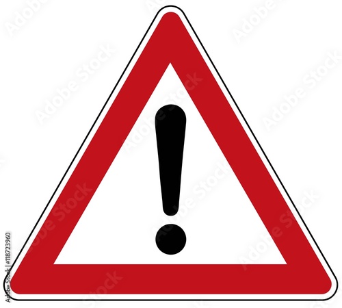 Gefahrstelle Verkehrszeichen STVO vektor icon 