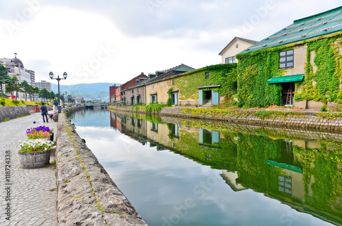 Wallpaper Mural View of the Otaru Canal in summer in Otaru, Hokkaido, Japan Torontodigital.ca