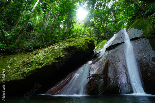 Kipungit waterfall in Poring Hot Spring, Kota Kinabalu National Park located in Sabah Borneo, Malaysia.
